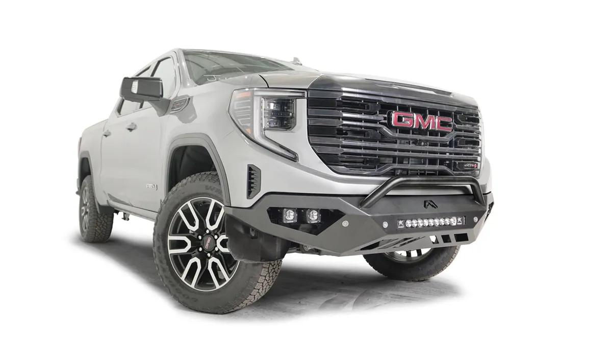 Vengeance Front Bumper; 2 Stage Black Powder Coated; w/Pre-Runner Guard; w/Sensors; product image