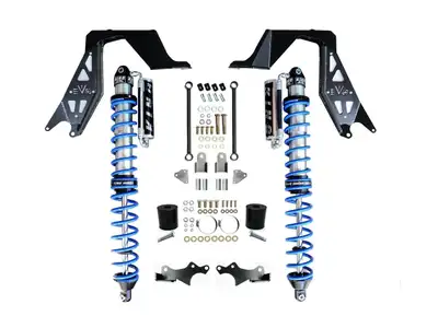 EVO Manufacturing 14" Inch Travel EVO Spec King Nv2514 Front Bolt-On 2.5" Coilover Kit Black For Jl/Jt Wrangler & Gladiator