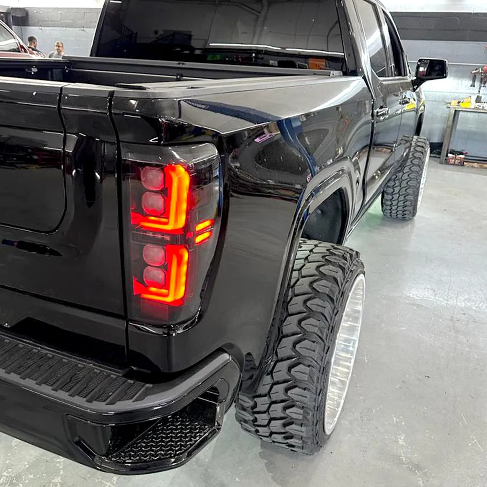 Gmc Sierra 19-20 1500 And 20-21 25003500 Only Fits Single Wheel Body Style Trucks With Factory OEM LED Tail Lights Oled Tail Lights - Smoked Lens product image