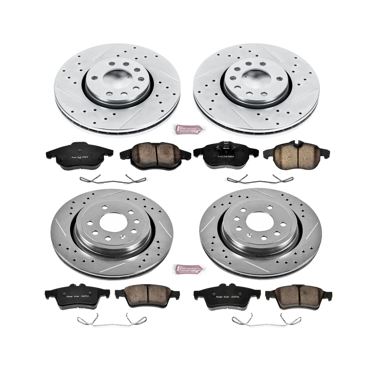 Z23 Evolution Sport Upgrade Kit: Drilled/Slotted Rotors; Carbon-Fiber Ceramic Pads W/Hardware product image