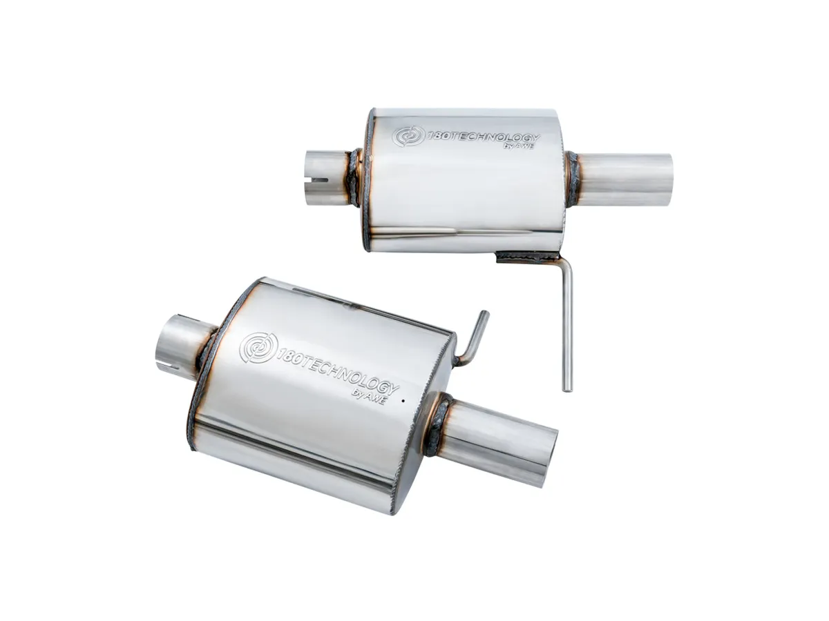 AWE Track Edition Exhaust - Non-Resonated - for MK7 Jetta GLI w/ Stock Downpipe - Chrome Silver Tips product image