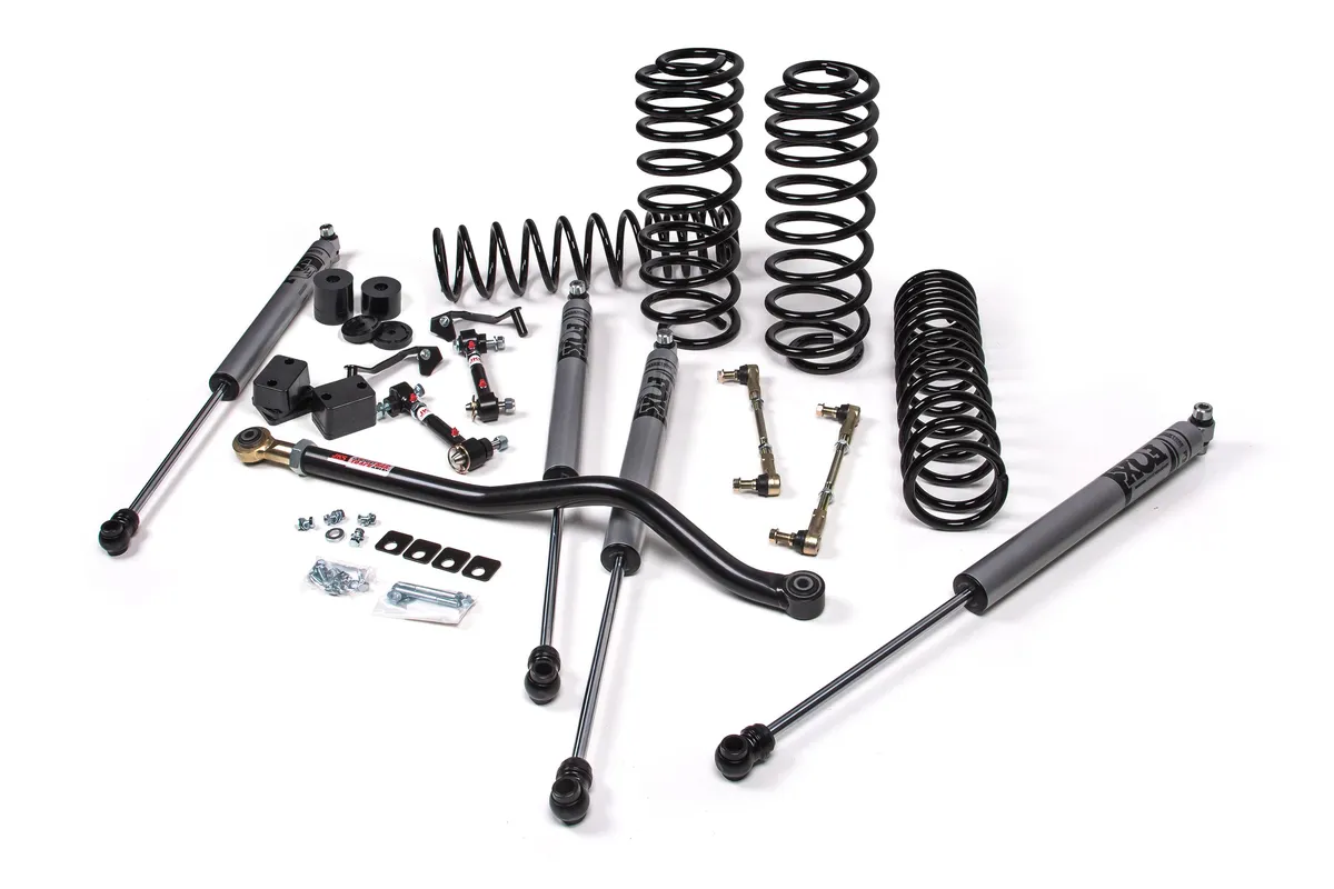 JKS 2018-2024 Jeep Wrangler JL J-Venture 2.5 Inch Lift Kit 4 Door w/Fox 2.5 Performance Series Shocks Standard Rate Coils JSPEC