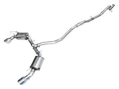 AWE Tuning AWE Touring Edition Exhaust for FE1 Civic SiDE4 Acura Integra - Dual Chrome Silver Tips