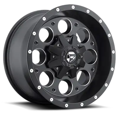 Fuel Off-Road Aluminum Wheels 15X8 Revolver D525 5 On 114.3/5 On 120.7 Matte Black/Milled 78.1 Bore -18 Offset Fuel Off Road Wheels