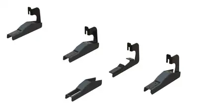 GEM TUBES T3 Running Board Mounting Bracket; Steel; Black Powder Coat Finish;