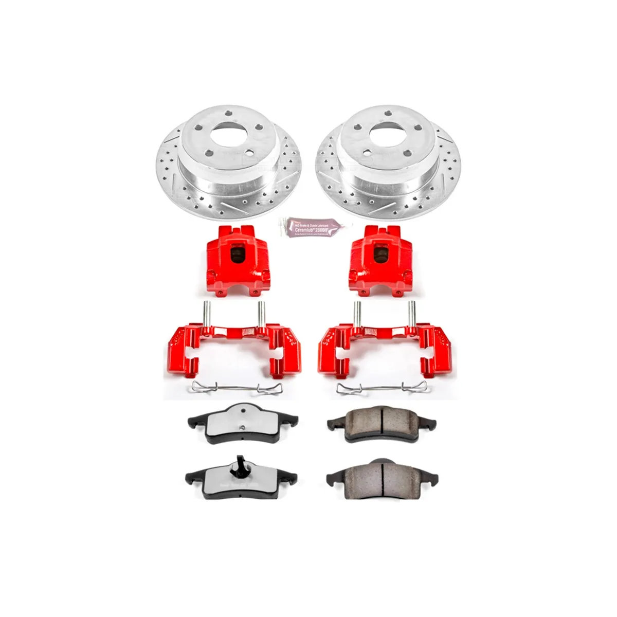 Z36 Truck/Tow Upgrade Kit: Drilled/Slotted Rotors; Carbon-Fiber Ceramic Pads; Powder Coated Calipers product image