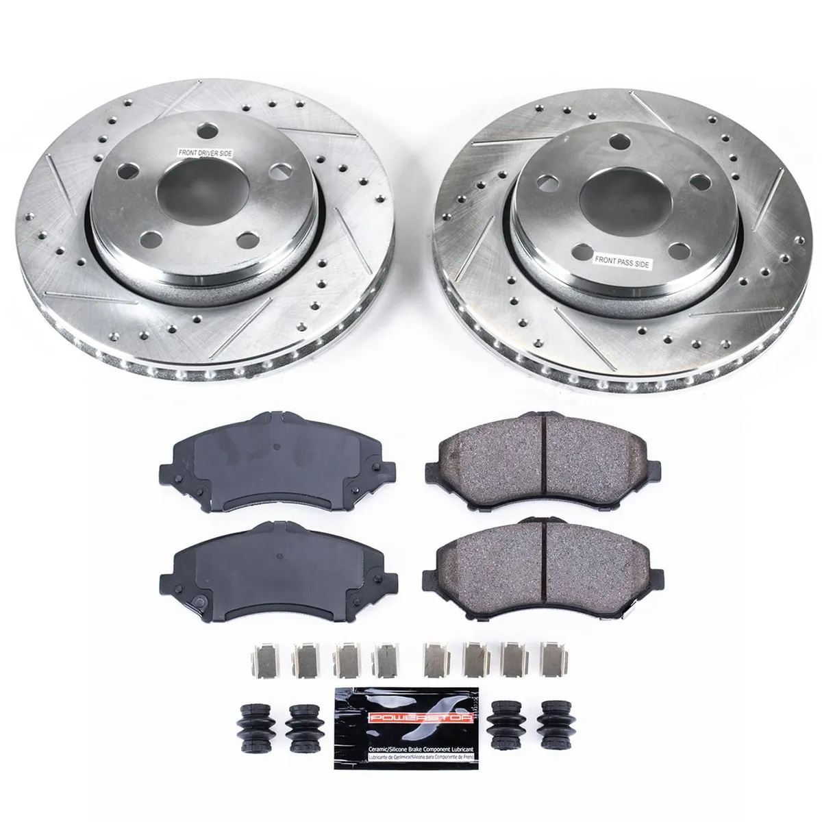 Z23 Evolution Sport Upgrade Kit: Drilled/Slotted Rotors; Carbon-Fiber Ceramic Pads W/Hardware product image