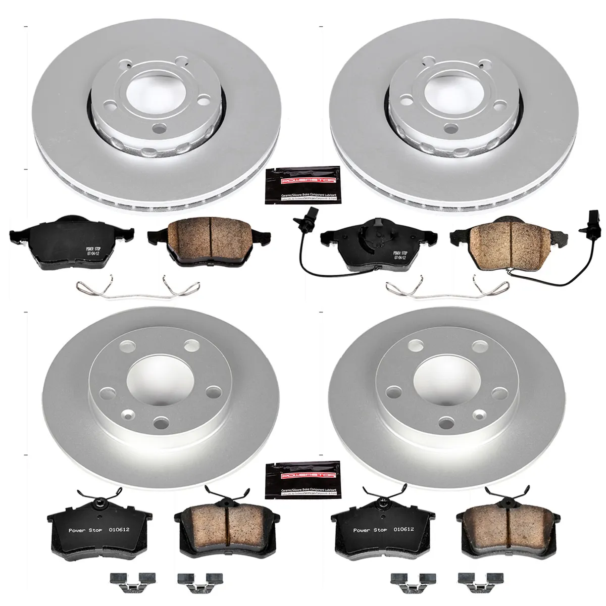 Z23 Sport Geomet Coated Rotor Kit For European Vehicles: Genuine Geomet Fully Coated Rotors; Carbon-Fiber Ceramic Pads W/Hardware product image