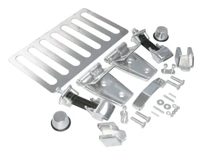 Crown Automotive Jeep Replacement RT Off-Road - Stainless Stainless Hood Set