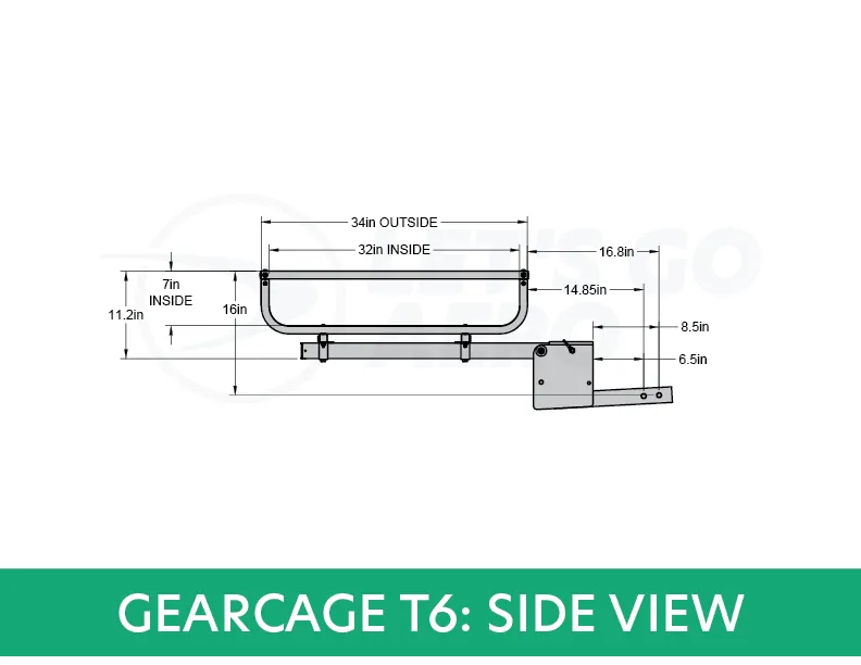 GearCage T6 Folding Cargo Rack product image