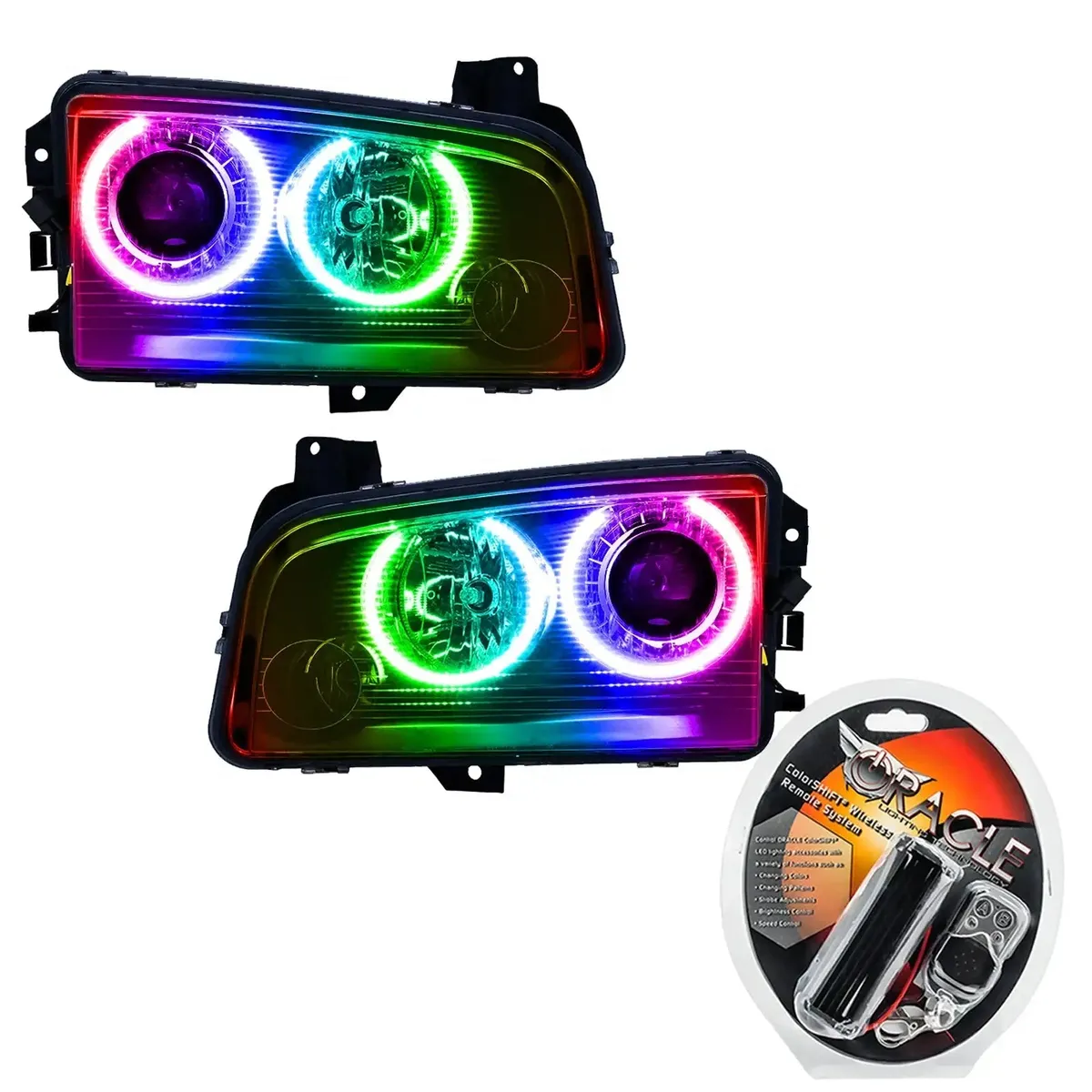 Oracle Lighting 2008-2010 Dodge Charger Pre-Assembled LED Halo Headlights - HID product image