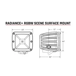 The Radiance+RGBW Pod Scene Light provide you the ability to toggle between eight available backlight options and provides up to 100 degrees of horizontal spread. Radiance+RGBW Pod Scene delivers a stylish approach to scene lighting. product image
