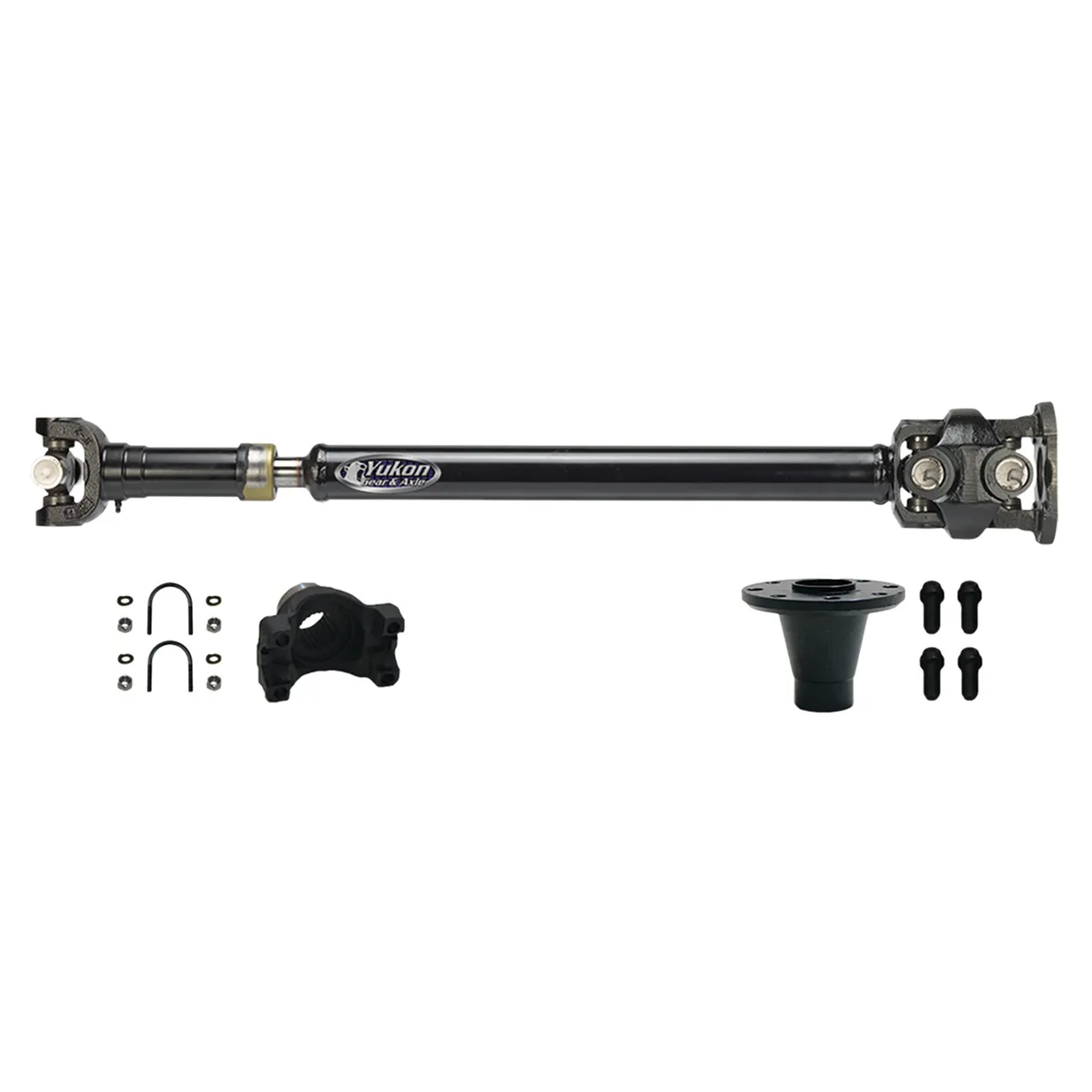 Yukon Gear And Axle Yukon Heavy Duty Driveshaft for 12-17 JK rear. 1350 U/Joint. Fits 2-door Rubicon and non-Rubicon. Manual transmission only. Recommended for stock to 4.5" Lifts with up to 37" Tires.