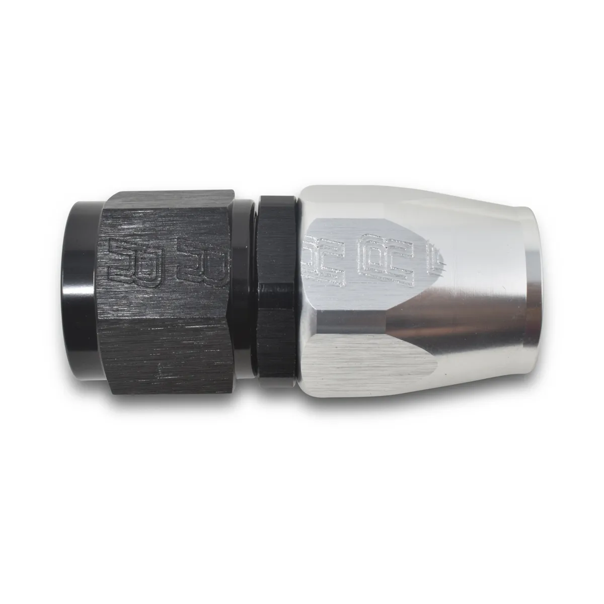 Hose End 8 Straight Black/Silver product image