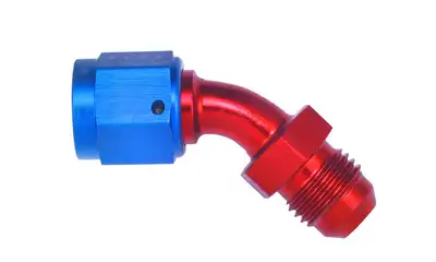 Aeroquip #6 Male to #6 Female 45 Deg Swivel Fitting