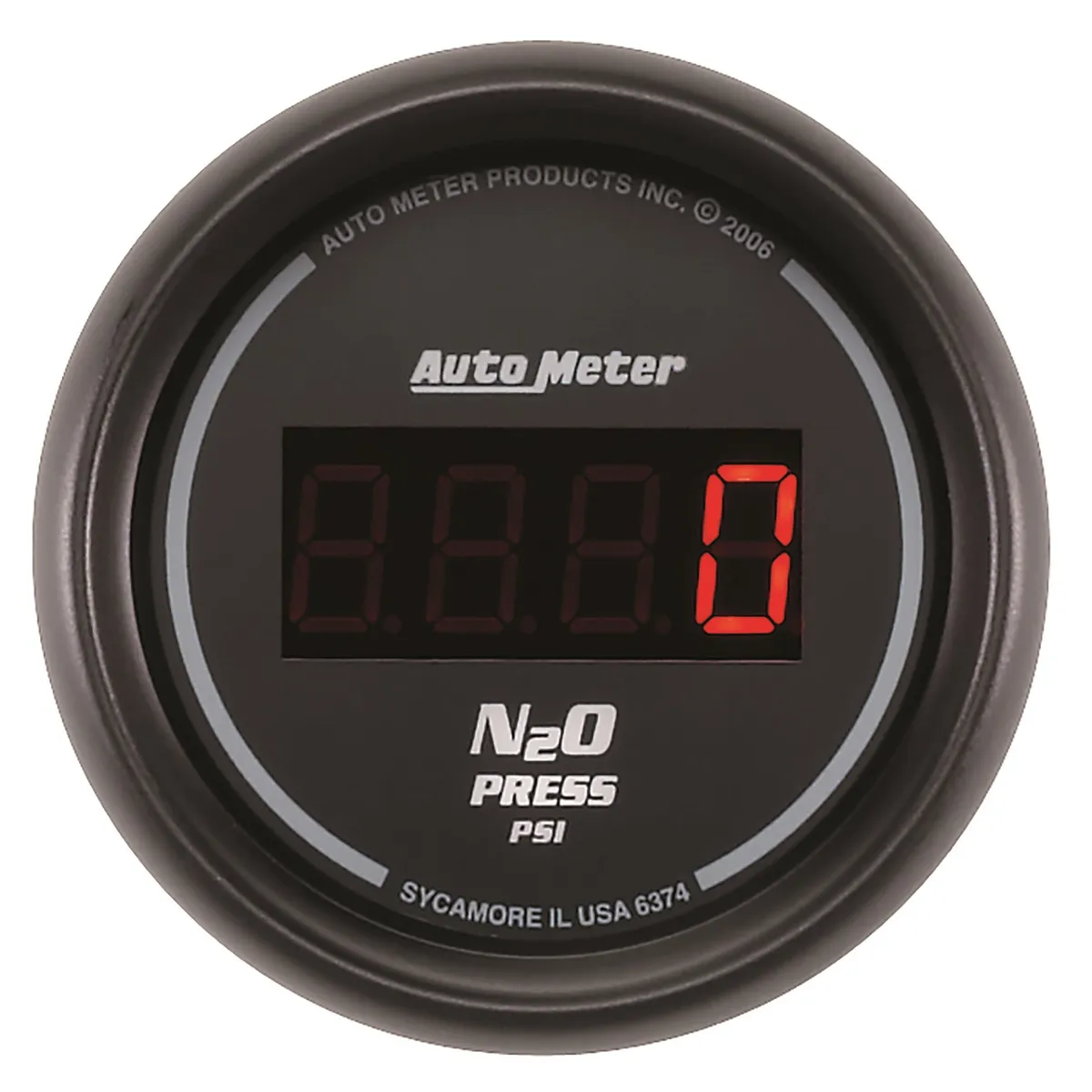 Gauge, Nitrous Pressure, 2 1/16", 1600psi, Digital, Black Dial w/ Red LED product image
