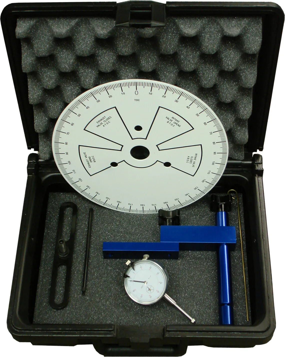 Camshaft Degree Wheel Kit Universal 9 Inch Wheel with Dial Indicator Steel and Billet Aluminum Adjustable Blue Billet Aluminum Indicator Mount Proform product image