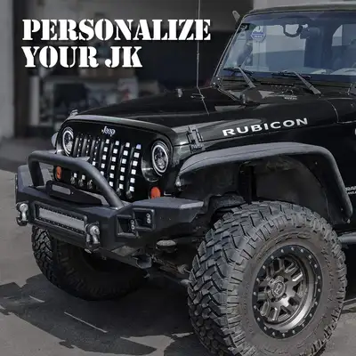 Xprite Xprite American Flag Grille Insert for 2007-2018 Jeep Wrangler JK