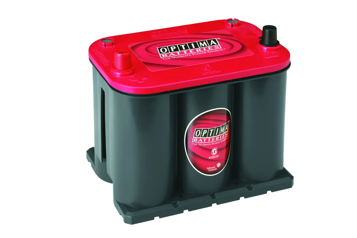RedTop® Battery; UNBOXED; Group 25; Cold Crank Amps 720; Crank Amps 910; Reserve Capacity 90; Ampere Hour 44; Top Terminal; L-9 5/16 in.; W-6 3/4 in.; H-7 5/8 in.; product image