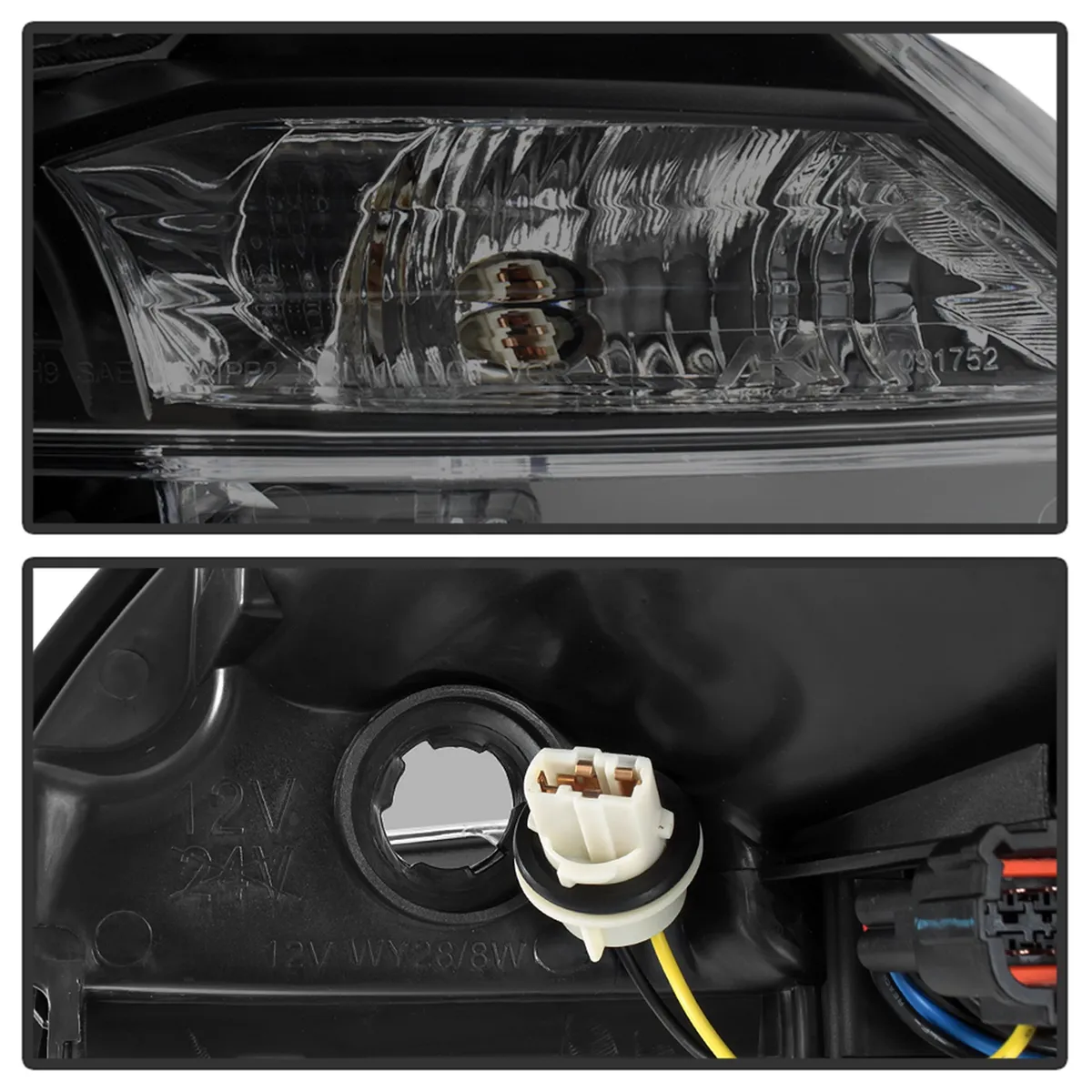 1315 Sentra Halogen Models Only DRL LED Light Bar Projector Headlights Black sm product image