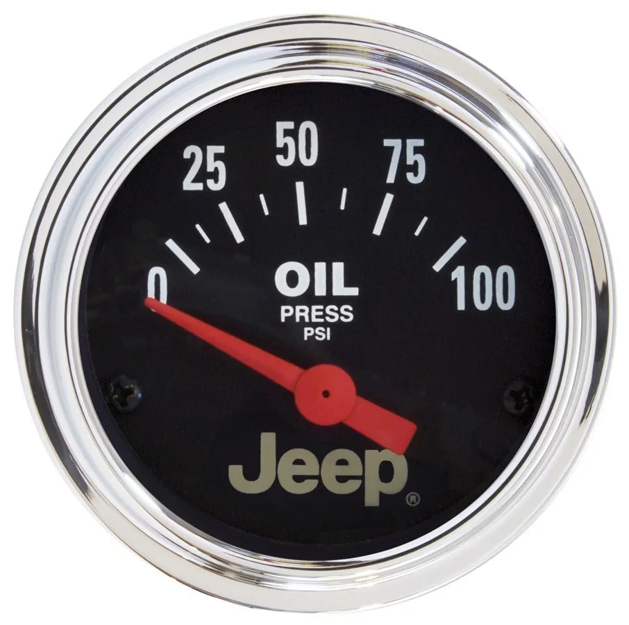AutoMeter Gauge, Oil Press, 2 1/16", 100psi, Elec, Jeep