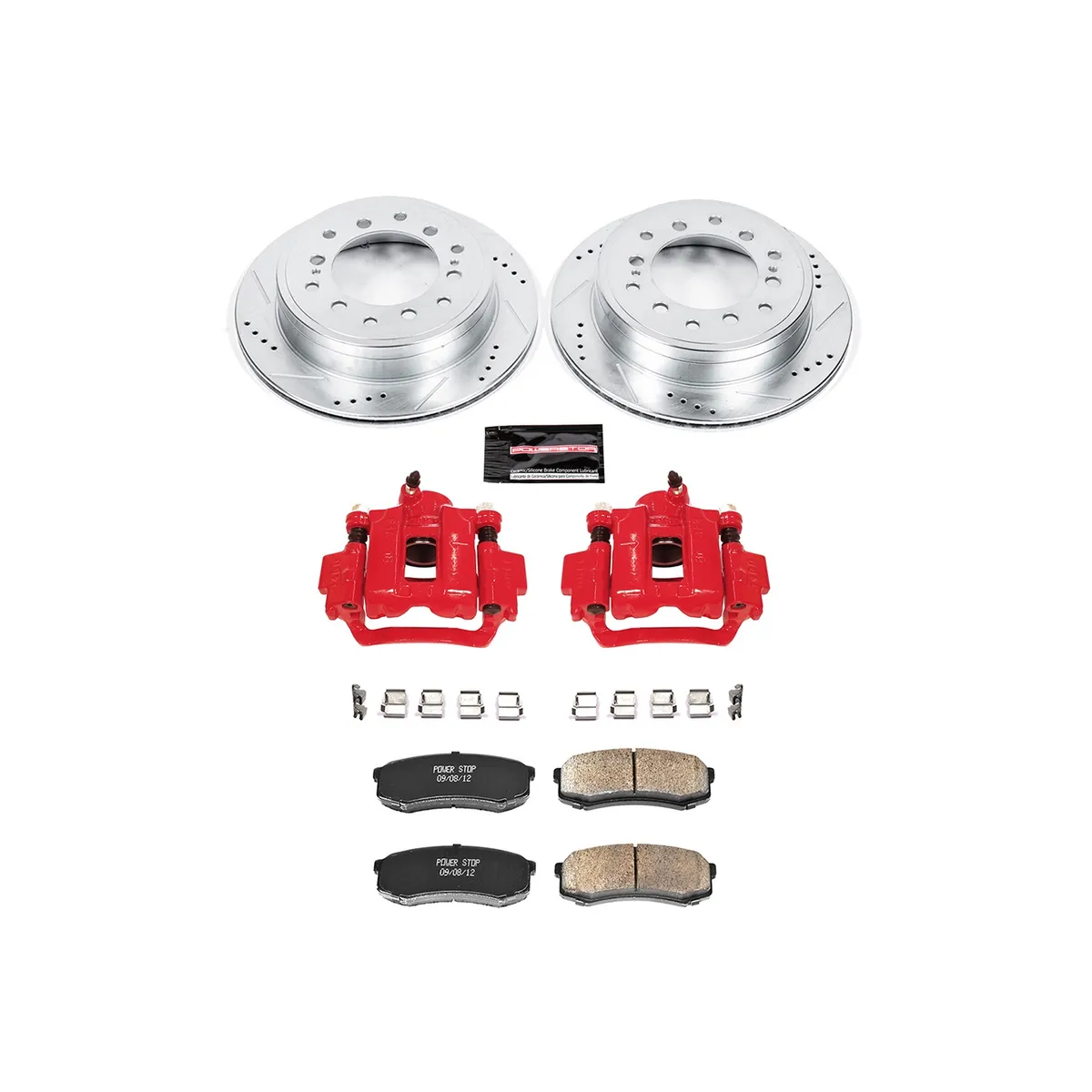 Z23 Evolution Sport Upgrade Kit: Drilled/Slotted Rotors; Carbon-Fiber Ceramic Pads; Powder Coated Calipers product image