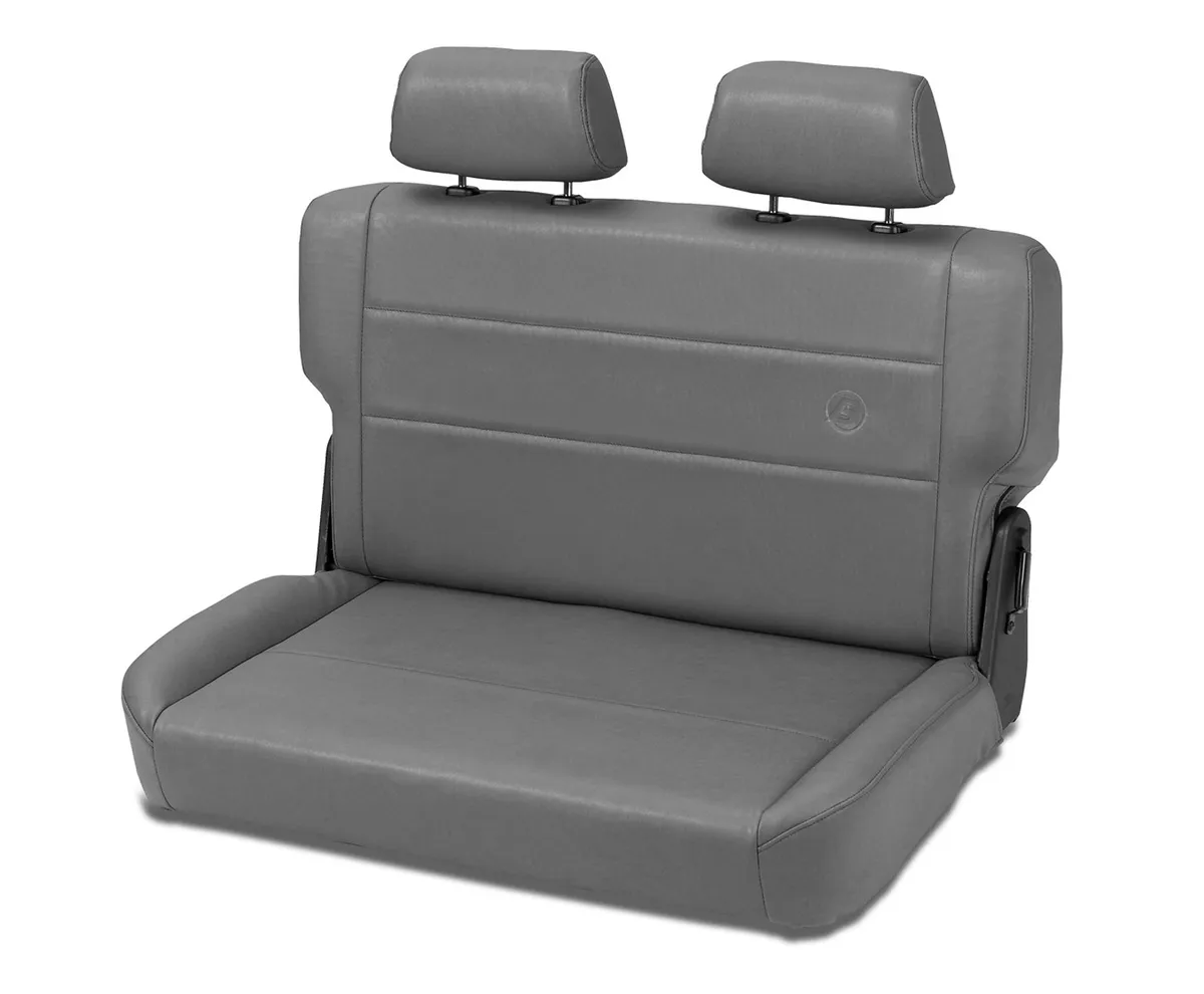 Charcoal/Gray Trailmax II Seats Trailmax II F & T Bench Seat, Rear, all vinyl Jeep 55-95 CJ5 , CJ7 & Wrangler; product image