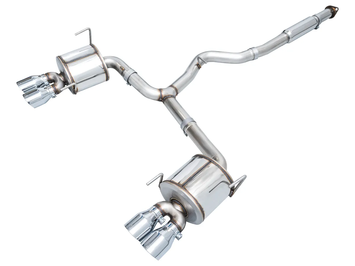 AWE Track Edition Axleback Exhaust for VB Subaru WRX - Diamond Black Tips 3020-43424 product image