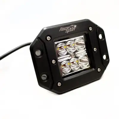 Race Sport Black Shell - Flush Mountable 18watt 6-Led High-Powered 3x3 LED Spot Light With White L.e.d.