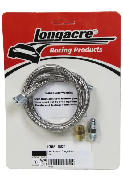 Longacre Steel Braided Gauge Line 24in