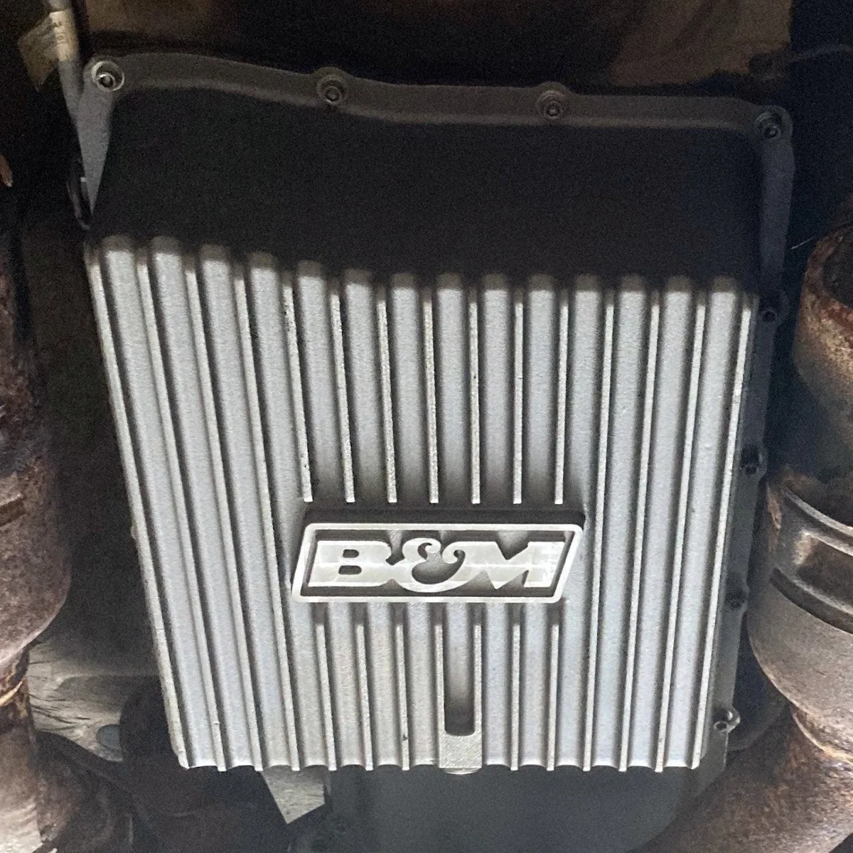 '11-21 Ford F250/F350 B&M HI-TEK Deep Transmission Pan - Natural product image