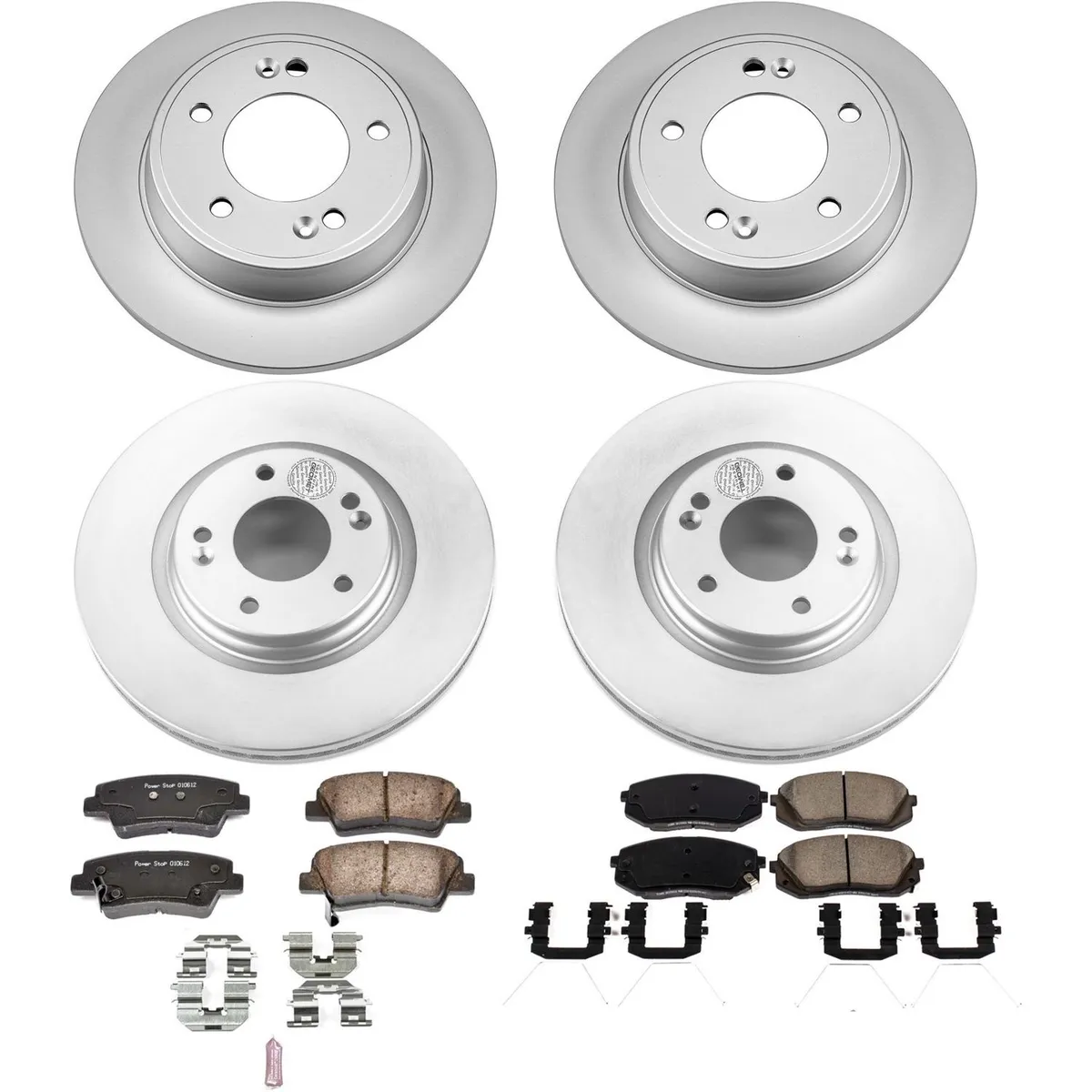Z17 Geomet Coated Rotor Kit: Genuine Geomet Fully Coated Rotors; Ceramic Pads W/Hardware product image