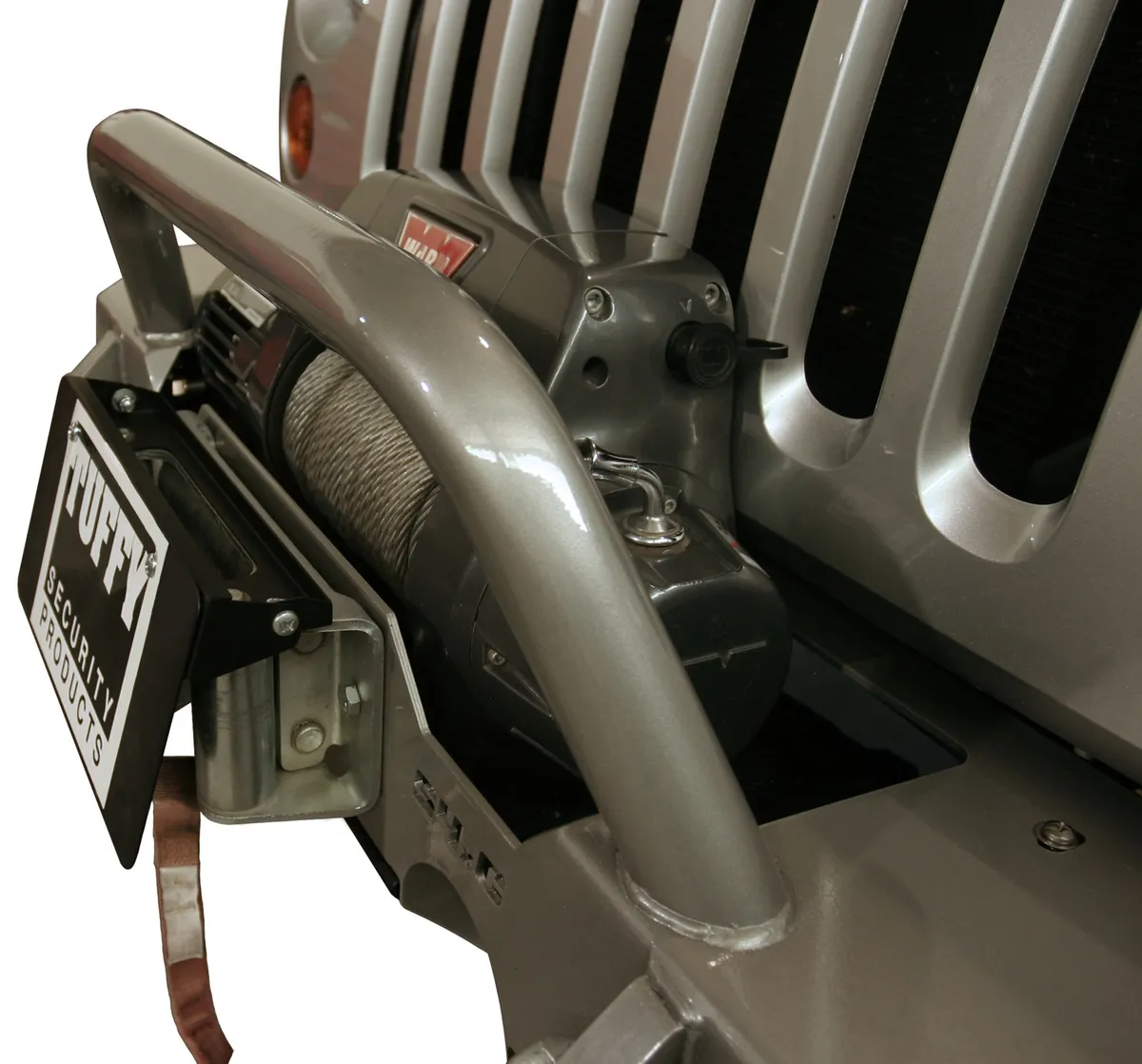 Flipup License Plate Holder For Winch Roller Fairlead Black product image