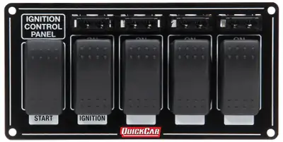 Quickcar Racing Ignition Panel w/ Rocker Switches & Fuses