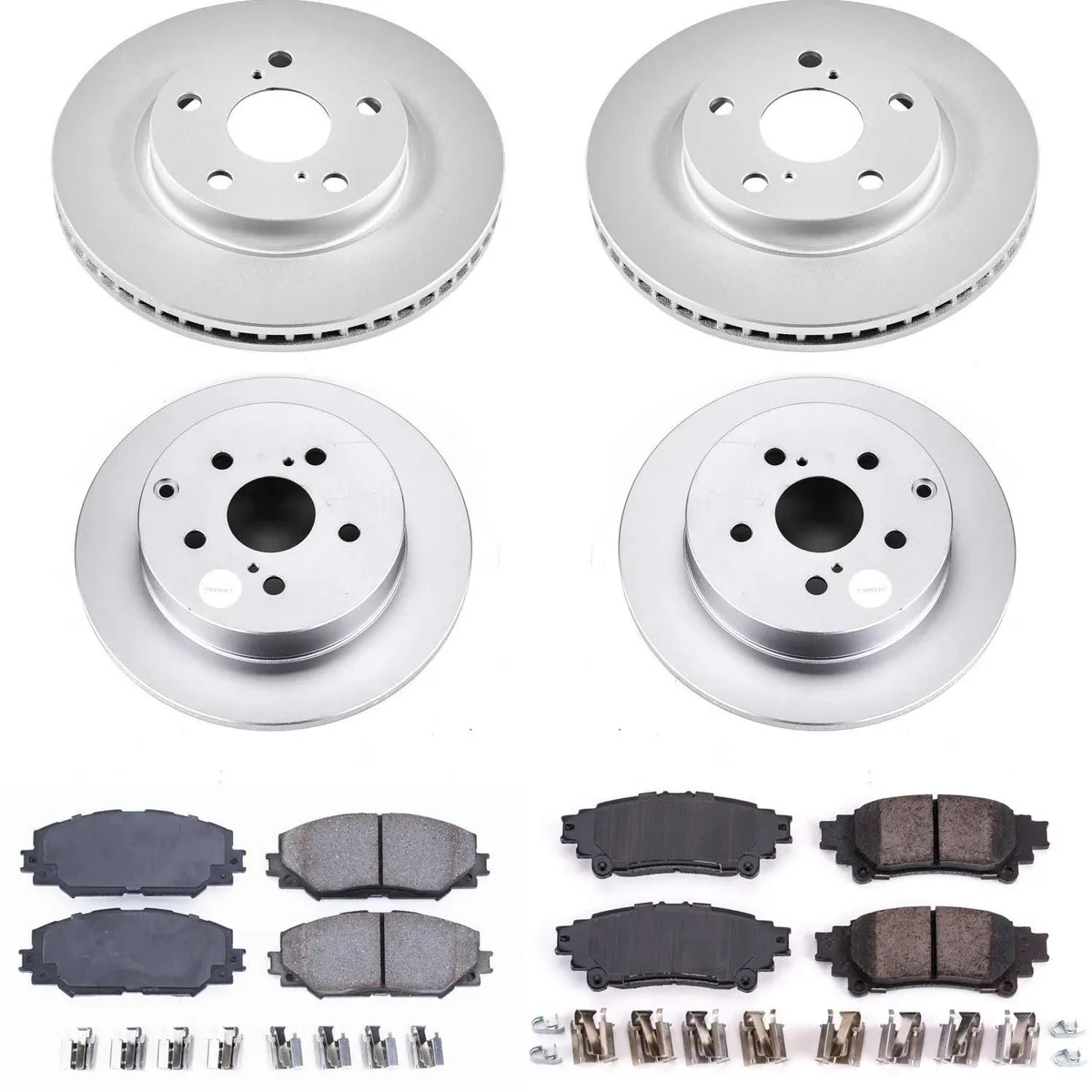 Z17 Geomet Coated Rotor Kit: Genuine Geomet Fully Coated Rotors; Ceramic Pads W/Hardware product image