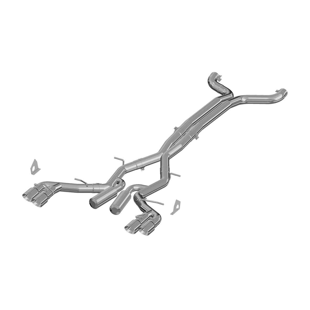 3 Inch Dual Cat Back Exhaust System Quad Tips Aluminized Steel Race Version For 16-24 Chevrolet Camaro, V8 6.2L 6 Speed Coupe Only 17-24 Chevrolet Camaro ZL1- Coupe Only MBRP product image
