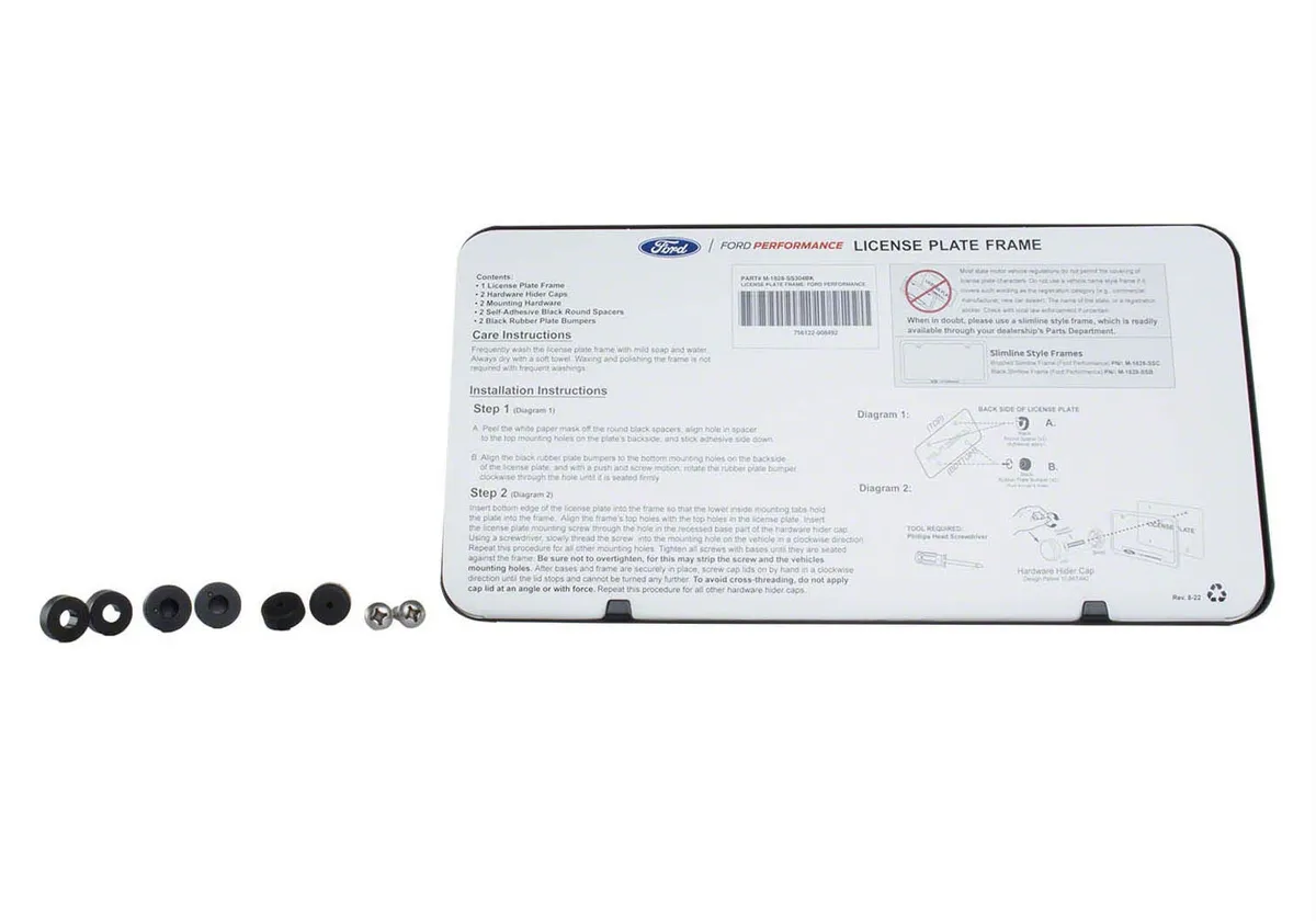 Ford Performance - Ford Performance License Plate Frame-Black Stainless Steel - M-1828-SS304BK product image