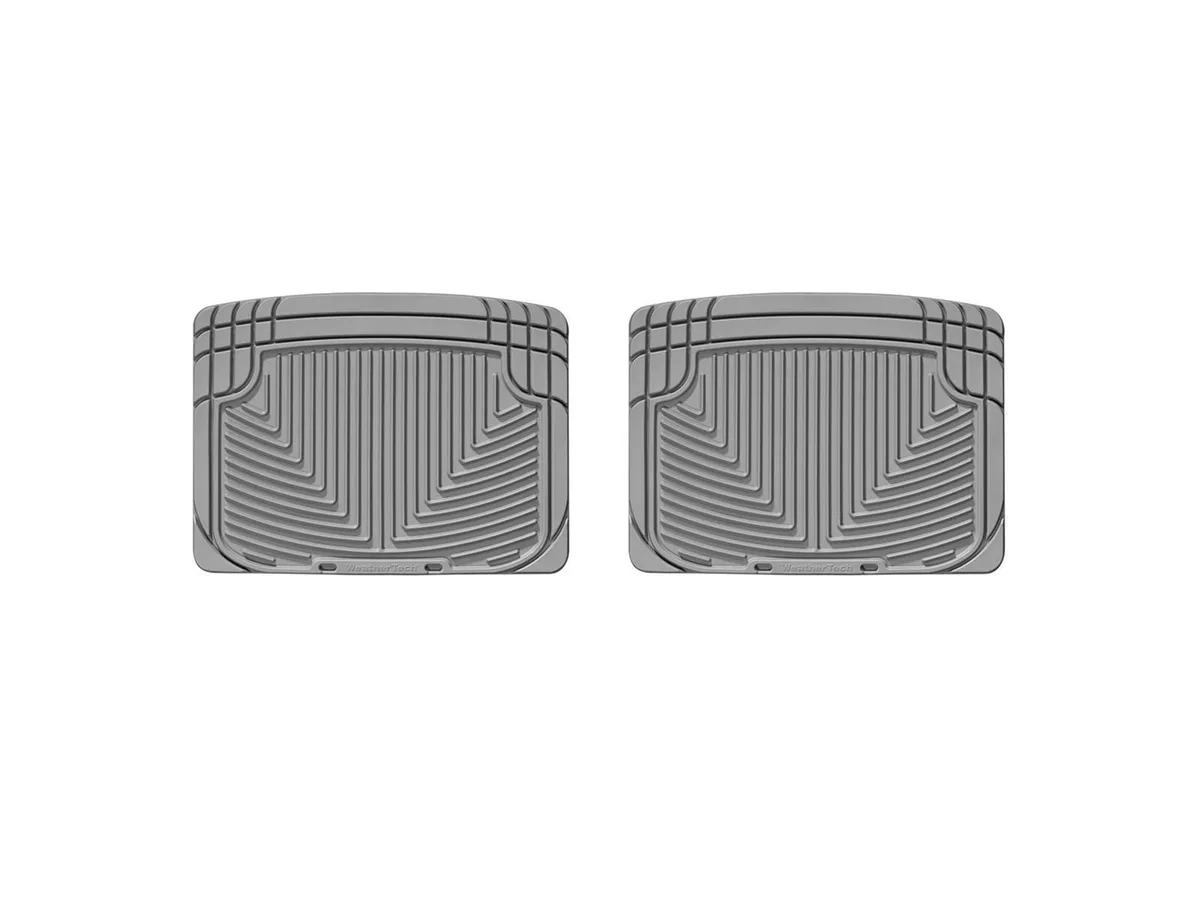 1997 - 1999.5 Acura CL Grey Rear Rubber Mats / 1999 - 2007 Classic Chevrolet Silverado Extended Cab Grey Rear Rubber Mats No fit: 2007 new body style / 1982 - 1994 Chevrolet Cavalier Coupe/Z-24 Grey Rear Rubber Mats product image