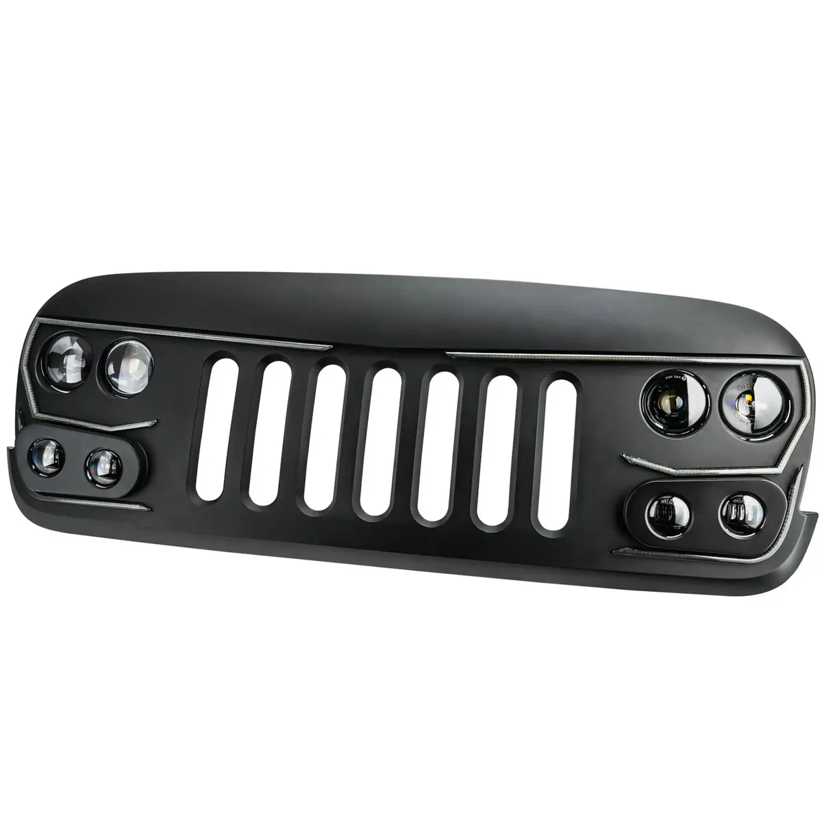 2007-2017 Jeep Wrangler JK Vector Pro Series II Full LED Grill - Integrated Headlights & DRL product image