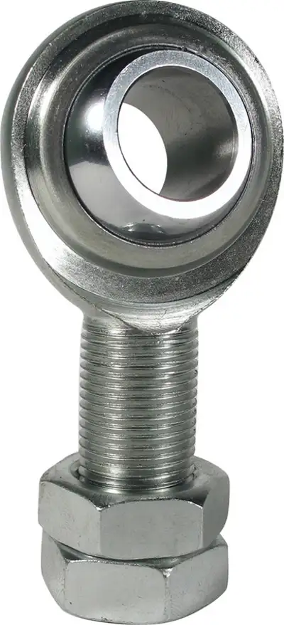Borgeson Borgeson - Steering Shaft Support - P/N: 710000 - Steering shaft support bearing. Stainless steel rod end style. Includes two jam nuts. Supports all 3/4 in. splined and Double-D steering shaft.
