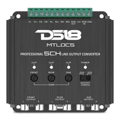 DS18 5-Channel | Speaker Emulator | Remote Out | Level Matching Controls | LED Clip Indicator | Load Selector | Input Mode Selector