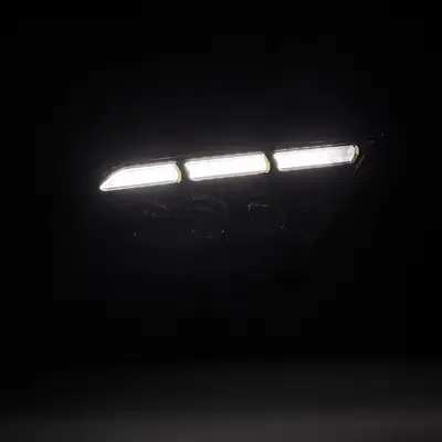 AlphaRex 13-14 Ford Mustang MK II NOVA-Series LED Projector Headlights Black