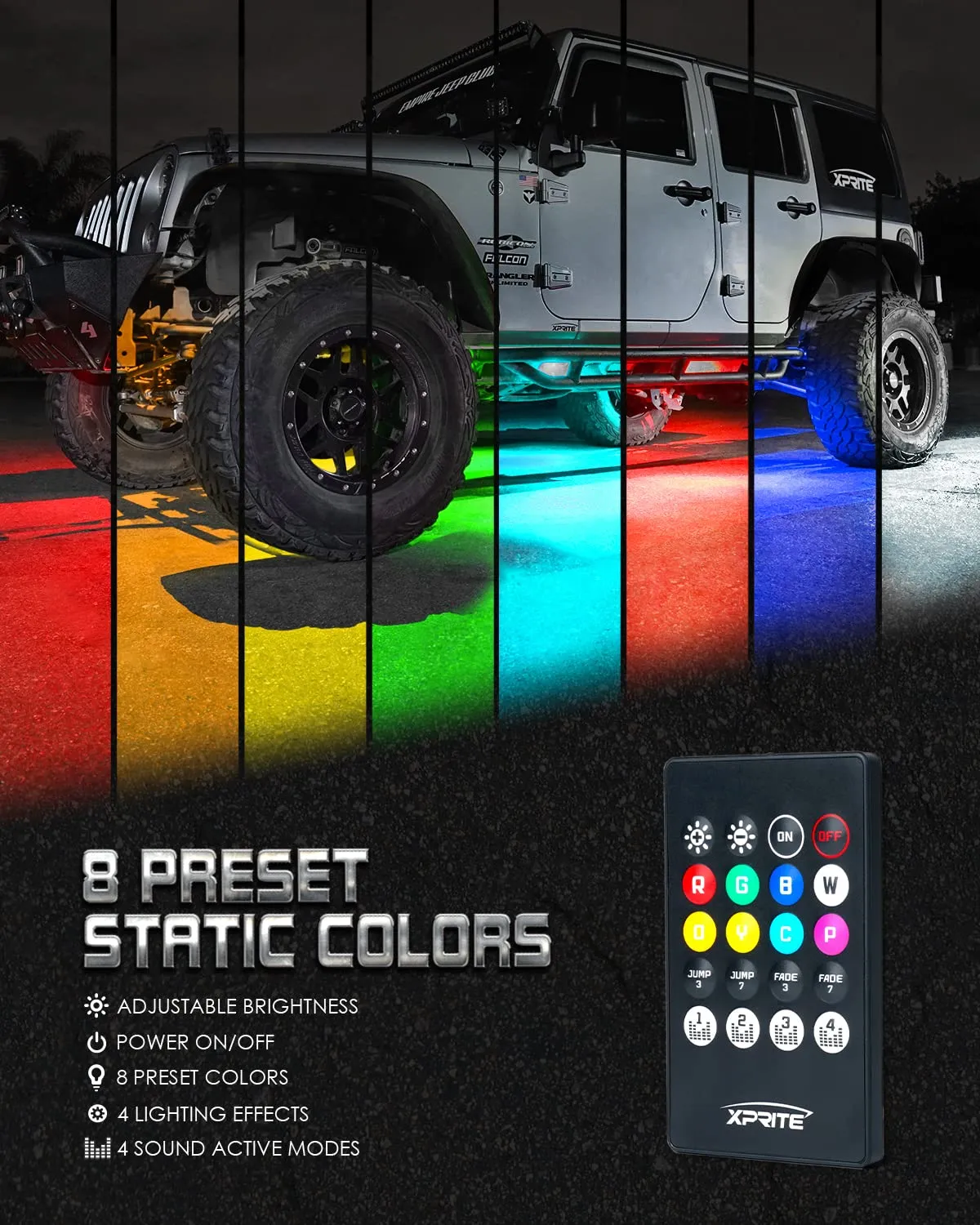 LED RGB Under Glow Light Kit with Remote Control | Throwback Series product image