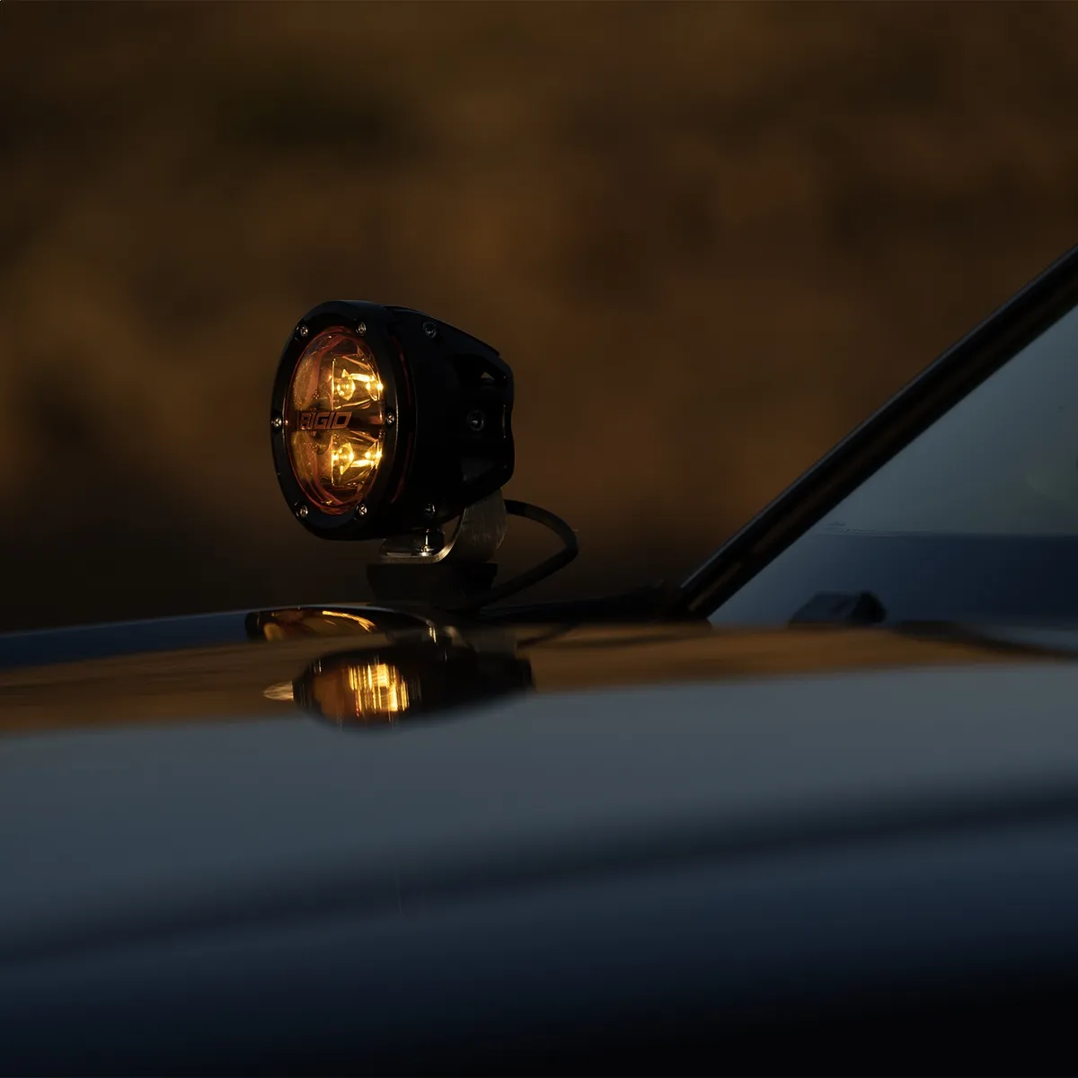 360-Series LED Off-Road Light; 4 in.; Spot Beam; w/Amber Pro Lens; Pair; product image