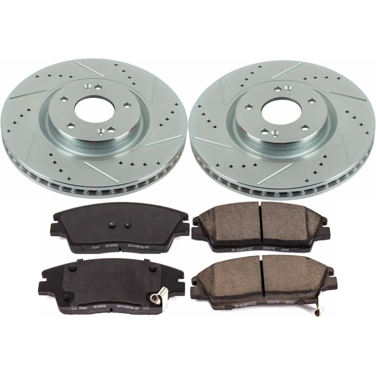 Z23 Evolution Sport Upgrade Kit: Drilled/Slotted Rotors; Carbon-Fiber Ceramic Pads W/Hardware product image