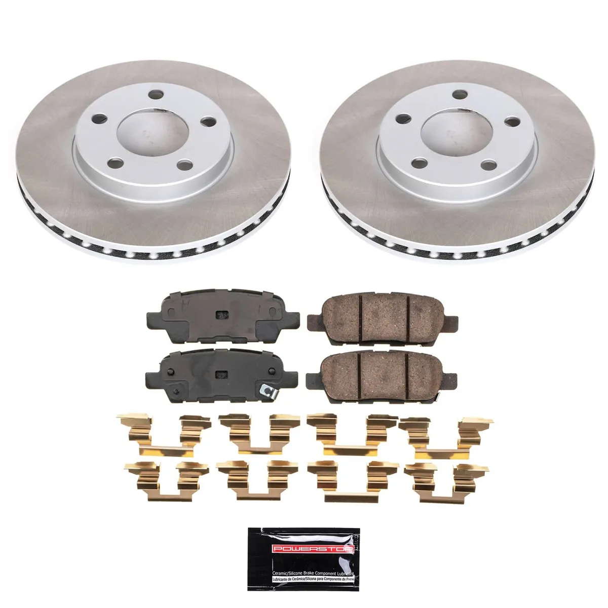 Z17 Semi Coated Rotor Kit: Coated Rotors; Ceramic Pads W/Hardware product image