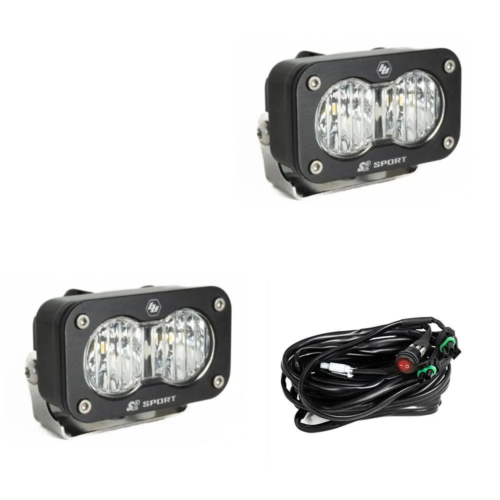 Baja Design S2 Sport Black LED Auxiliary Light Pod Pair - Universal (Choose Color/Pattern) product image