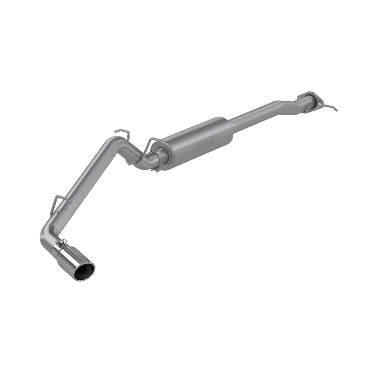 Armor Lite Cat Back Exhaust System; 3 in.; Incl. Front Pipe/Ext. Pipe/Muffler/Tailpipes/Hardware/4 in. OD Tip; Single Side Exit; Aluminized; product image