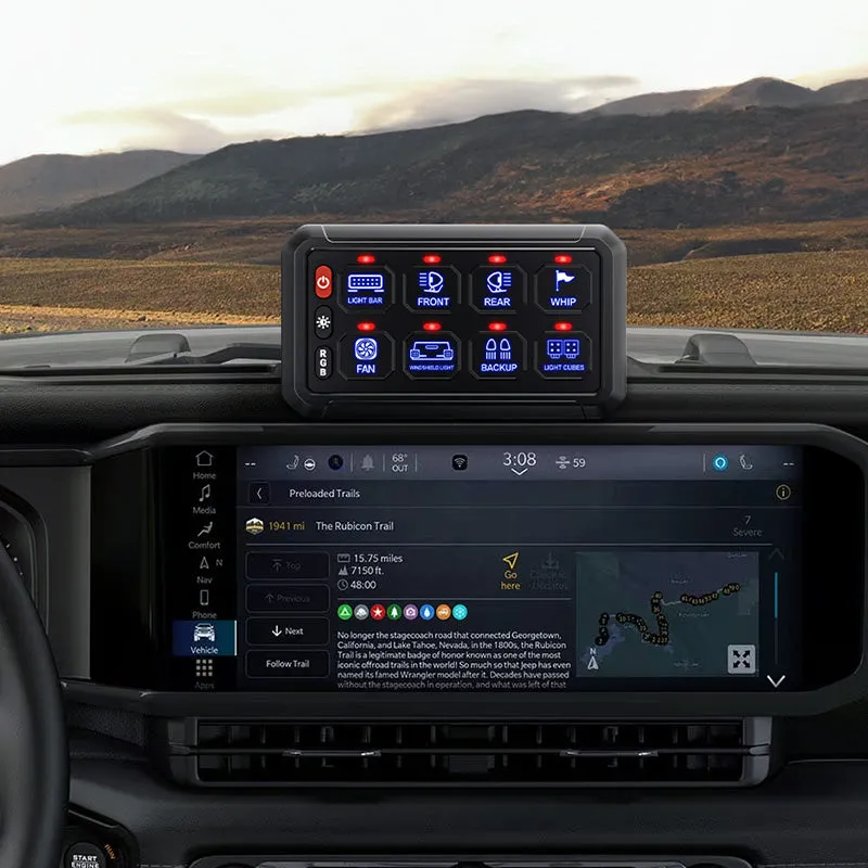 4 Control Modes Universal 8 Gang RGB Switch Panel for Off-Road & Jeep product image