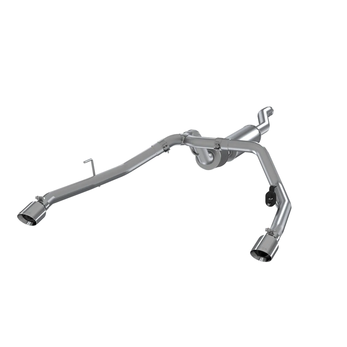 Armor Lite Cat Back Exhaust System; 2.5 in.; Incl. Front Pipe/Muffler/Tailpipe/Hardware/4 in. OD Tips; Dual Rear Exit; Aluminized; product image